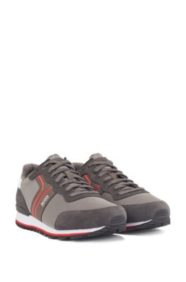 grey boss trainers