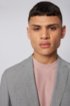 Slim-fit jacket in stretch fabric with patch pockets, Light Grey