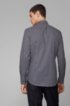 Slim-fit shirt with two-tone monogram print, Dark Blue