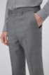 Extra-slim-fit virgin-wool suit with d&eacute;grad&eacute; check, Light Grey