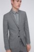 Extra-slim-fit virgin-wool suit with d&eacute;grad&eacute; check, Light Grey