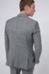 Extra-slim-fit virgin-wool suit with d&eacute;grad&eacute; check, Light Grey