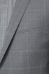 Extra-slim-fit virgin-wool suit with d&eacute;grad&eacute; check, Light Grey