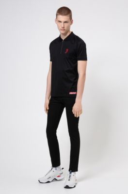 hugo boss mercerised cotton polo