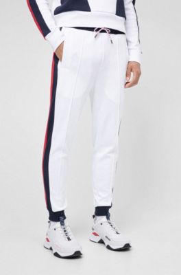 white jogging trousers