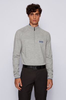 hugo boss zip neck sweater