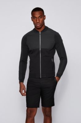 hugo boss zip up cardigan