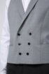 Extra-slim-fit double-breasted waistcoat in patterned wool, Light Grey