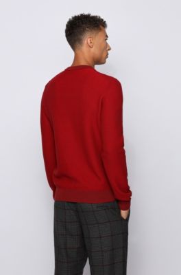 red hugo boss sweater