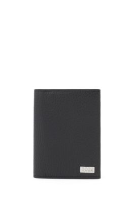 BOSS - Italian-leather folding card 