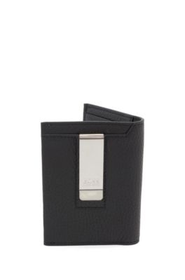 BOSS - Italian-leather folding card 