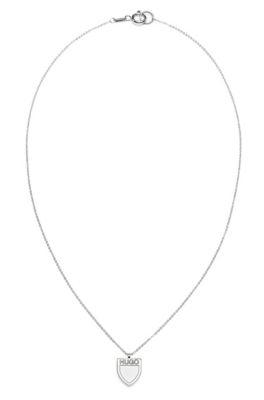 Logo-engraved stainless-steel pendant 