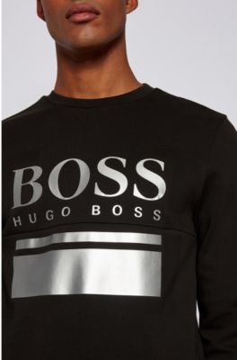 boss mesh crew sweatshirt