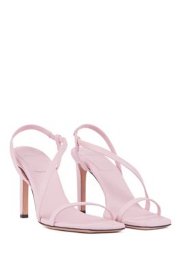 light pink heeled sandals