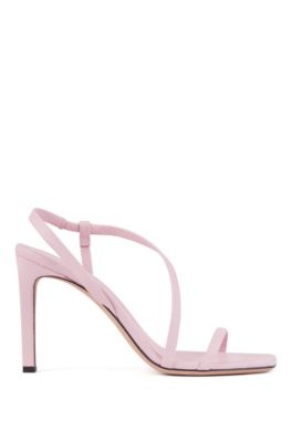 light pink heeled sandals