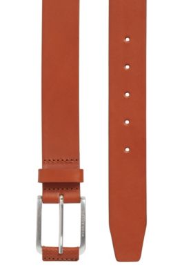 BOSS - Italian-leather belt with 