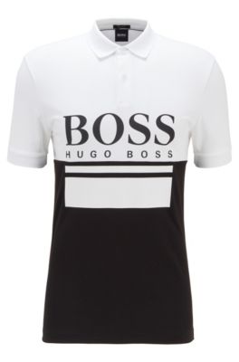 hugo boss black and gold polo shirt