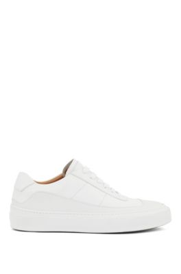 boss textured leather trainers