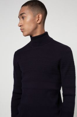 HUGO - Extra-slim-fit sweater in cotton 