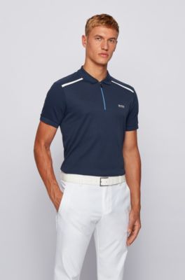 hugo boss zip polo