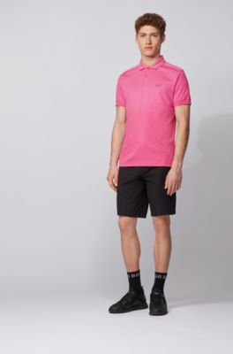 hugo boss pink polo shirt