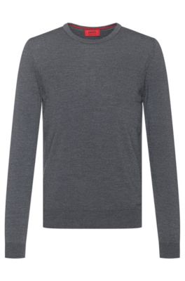 dark grey crew neck sweater