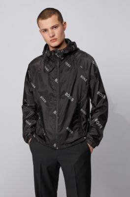 Lightweight windbreaker in lustrous 