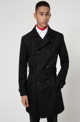 hugo boss trench coat mens