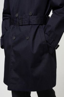 hugo boss black trench coat