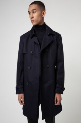 hugo boss trench coat mens