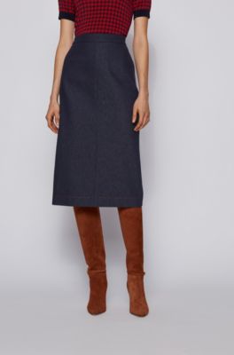 hugo boss denim skirt