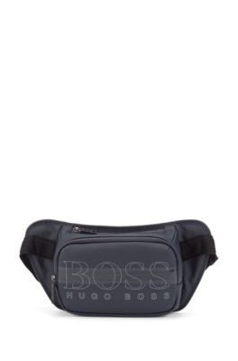 BOSS - Adjustable belt bag with logo and reflective elements