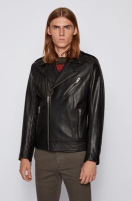 hugo boss leather jacket house of fraser