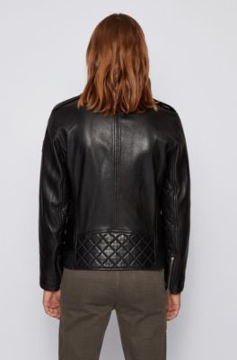 hugo boss men's leather jacket sale