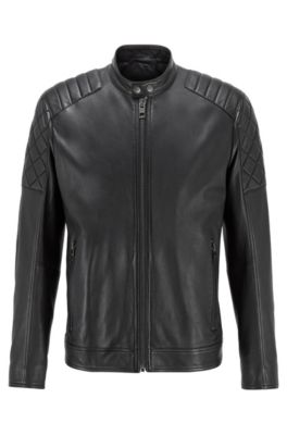 hugo boss lefox leather jacket