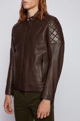 hugo boss men's jacket leather