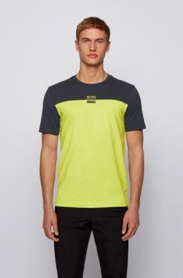 hugo boss yellow t shirt