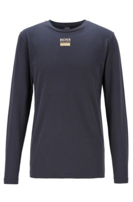 hugo boss jumper black and gold