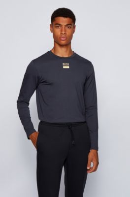 hugo boss long sleeve t shirt black