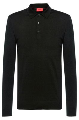 hugo boss merino wool polo shirt