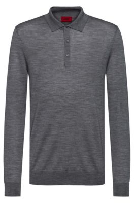 hugo boss merino wool polo shirt