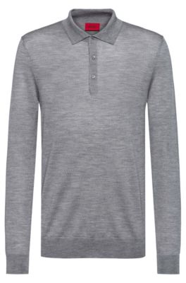 hugo boss merino wool polo shirt