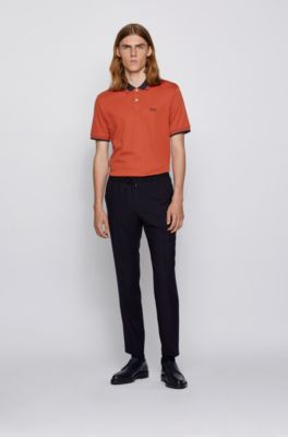 orange hugo boss polo