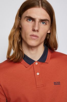 orange boss polo