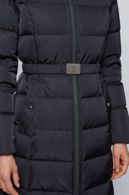 BOSS - Long-length down coat with hood 