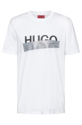 HUGO - Regular-fit T-shirt with new 