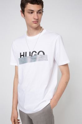 HUGO - Regular-fit T-shirt with new 