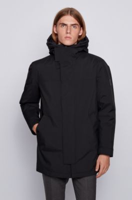 BOSS - Three-in-one parka with logo hood