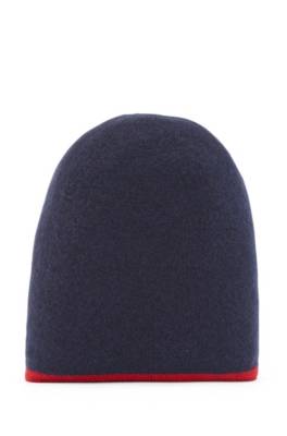 Bonnet réversible en laine vierge à teneur en cachemire