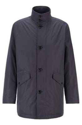Manteau à col montant doublé de maille